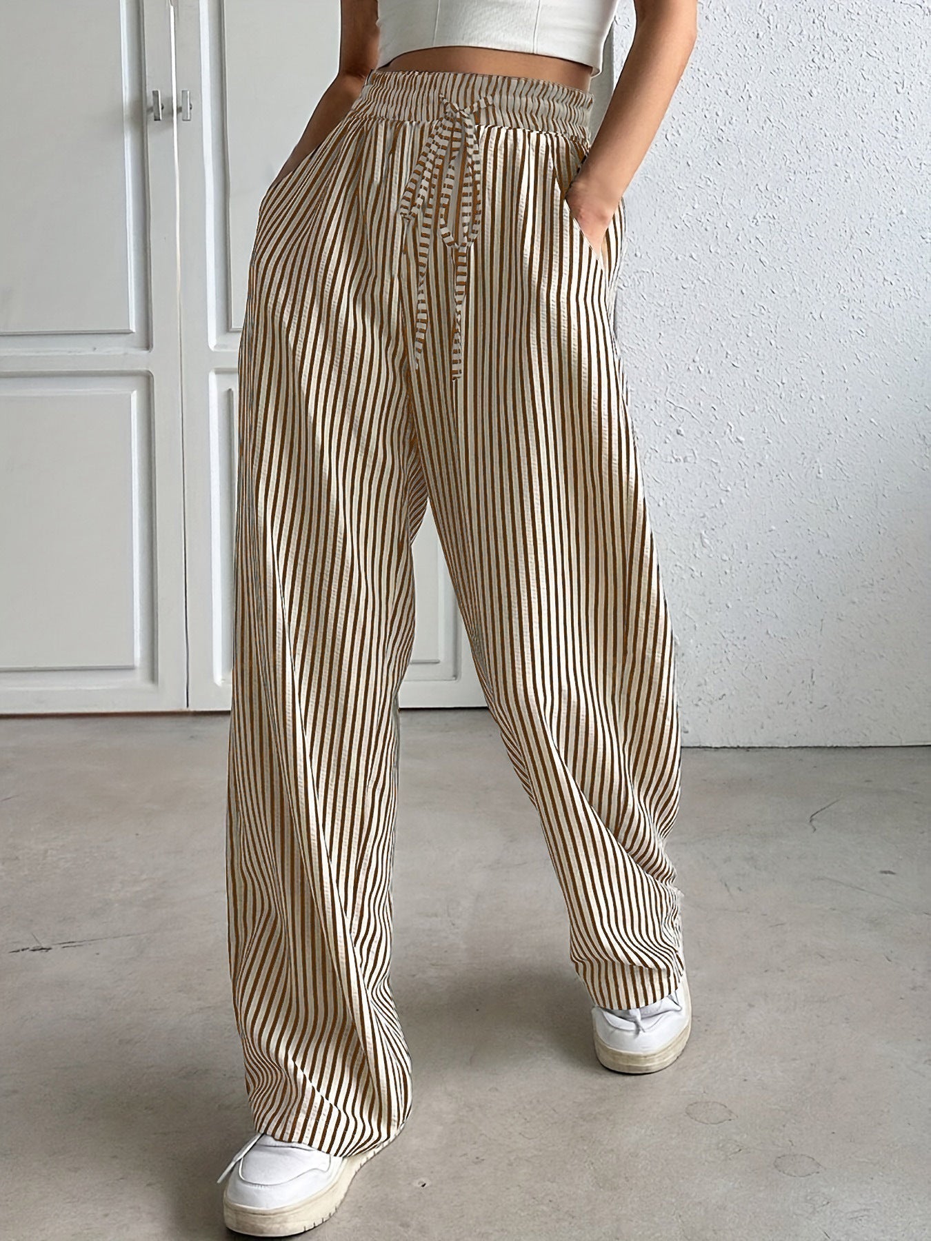 Brooke | Simple Summer Striped Relaxed Fit Buttom