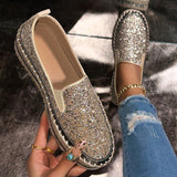 Lara | Fashionable Slip-On Glitter Loafers for Daily Wear