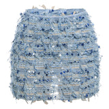 Tamara | Chic Fringe Detail High-Waist Mini Skirt