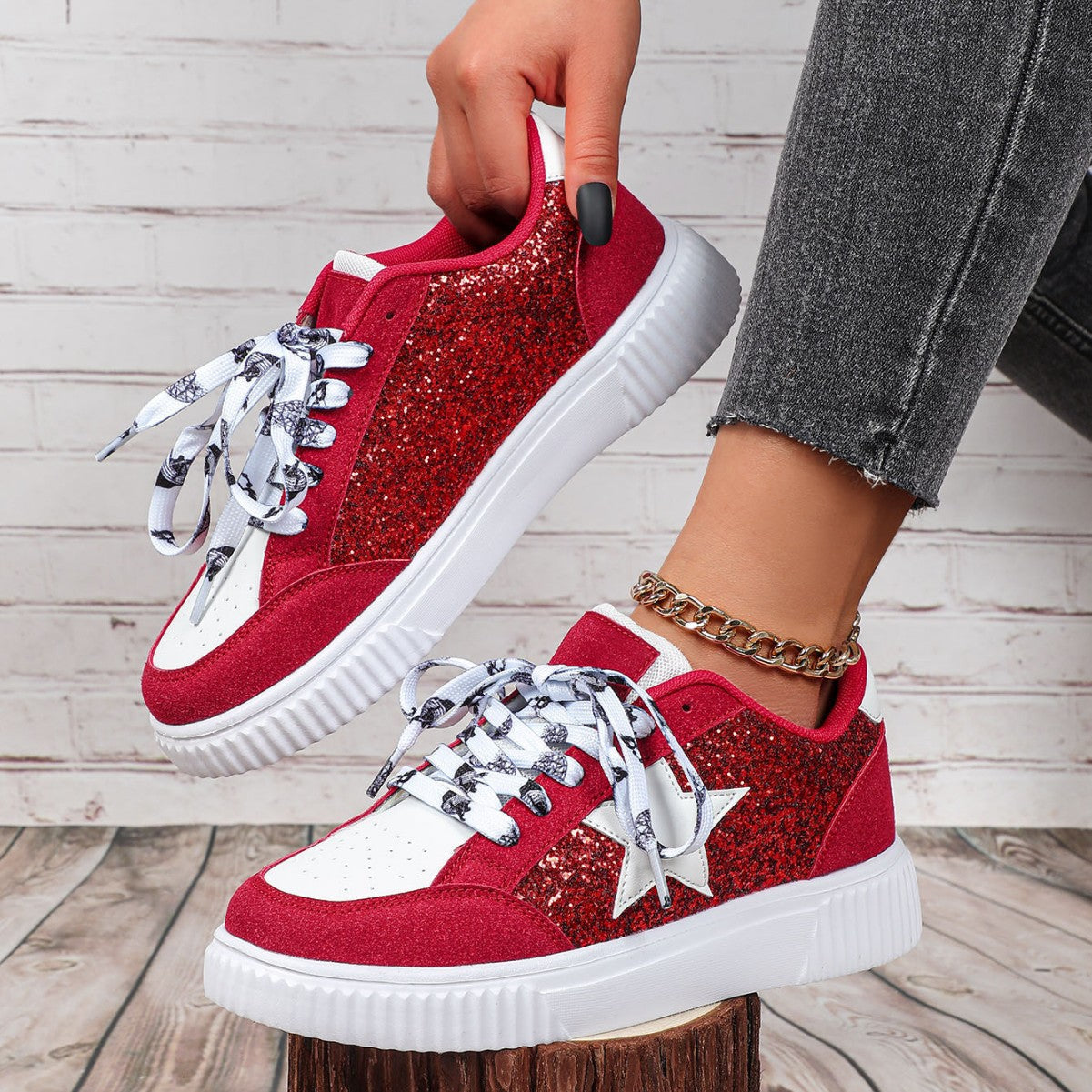 Jasmine | Trendy Breathable Lace-Up Running Sneakers