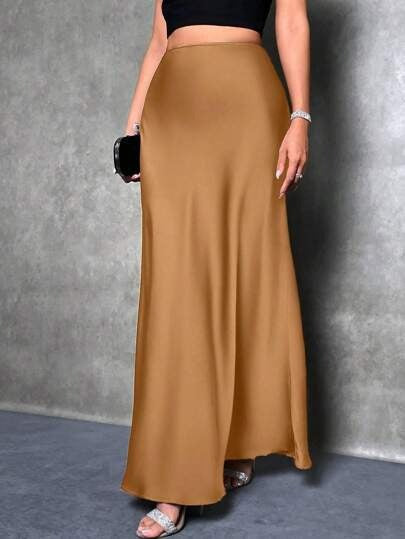 Sally | Satin High-Waist Skirt