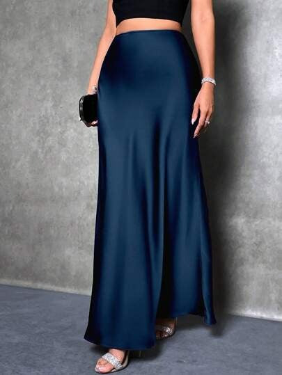 Sally | Satin High-Waist Skirt