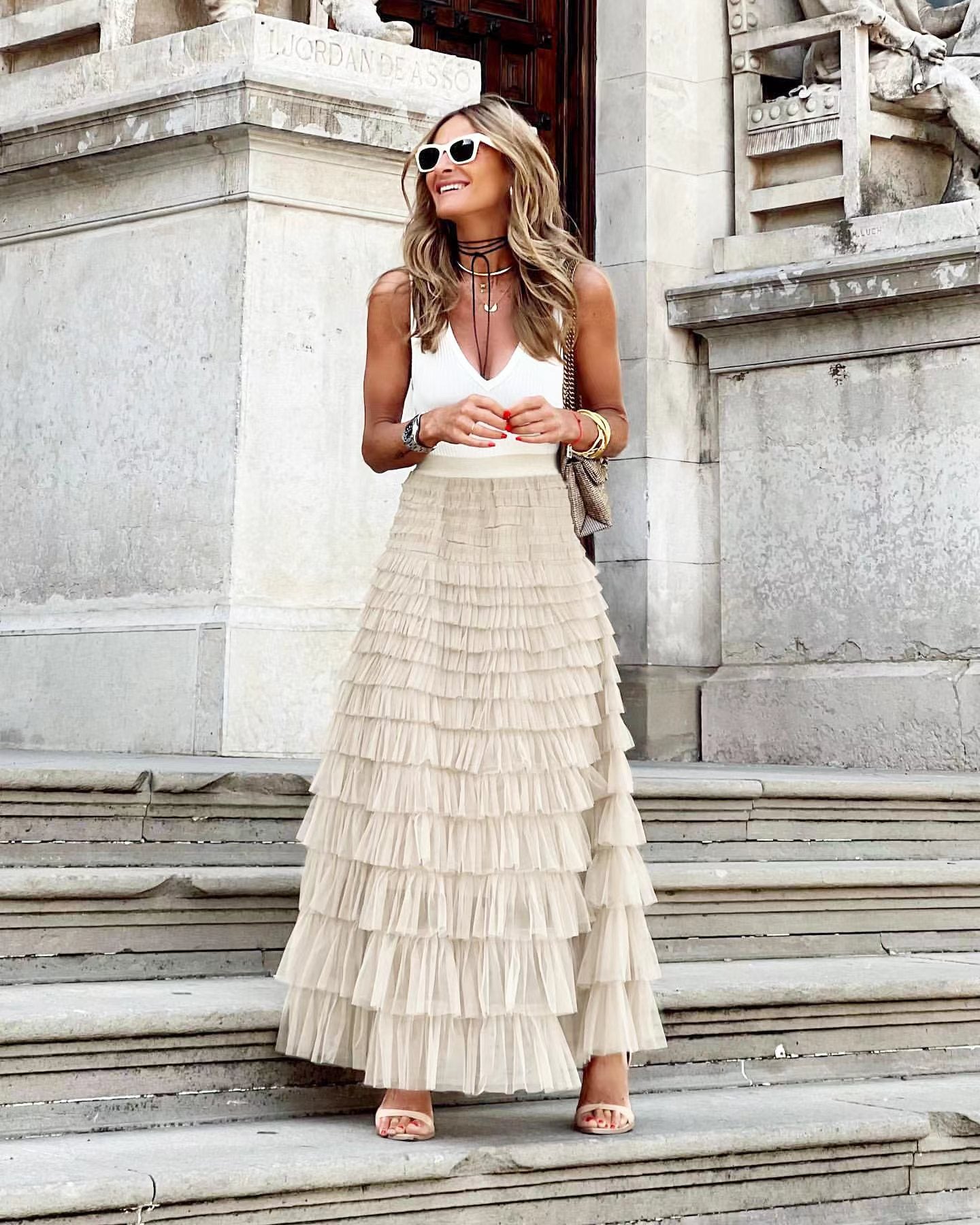 Felicity | Elegant Maxi Layered Cake Skirt
