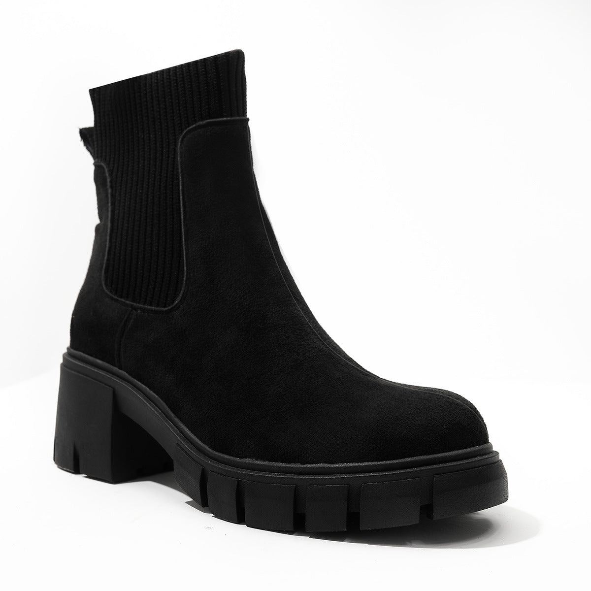 Emily | Women Chelsea Ankle Boots Chunky Slip On Booties