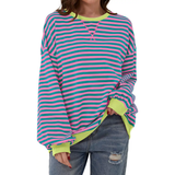 Zara | Relaxed Striped Lantern Sleeve Hoodie