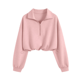 Willow | Sporty Half-Zip Cropped Sweatshirt