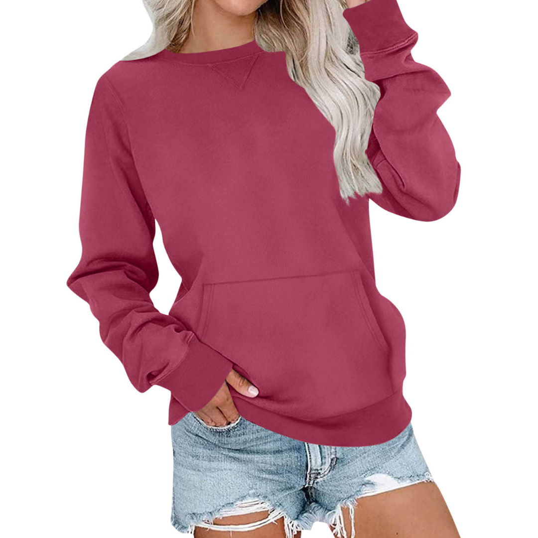 Charlotte | Cosy Solid Oversized Pullover Sweatshirt