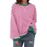 Zara | Relaxed Striped Lantern Sleeve Hoodie