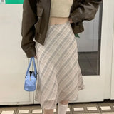 Jacinta | Classic Plaid Midi Skirt