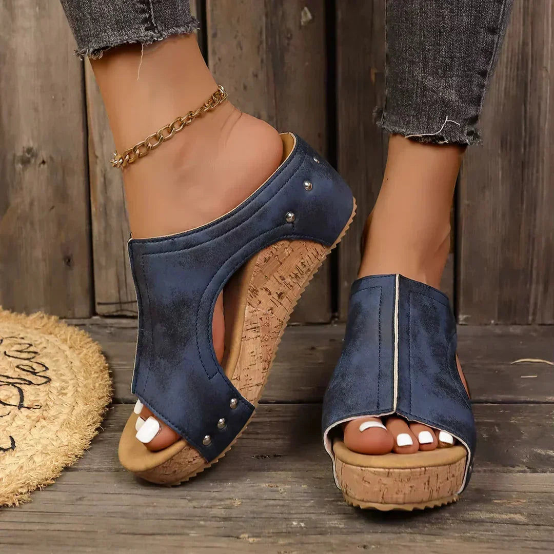 Eva Mathilde | Studded Lumi Wedge Shoes