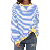 Zara | Relaxed Striped Lantern Sleeve Hoodie