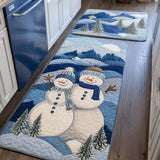 Winter Wonderland Kitchen Area Rug - Snow Day Fun Design NCU0NT10925