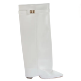 Sophie | Wide Calf Buckle Fold-Over Boots