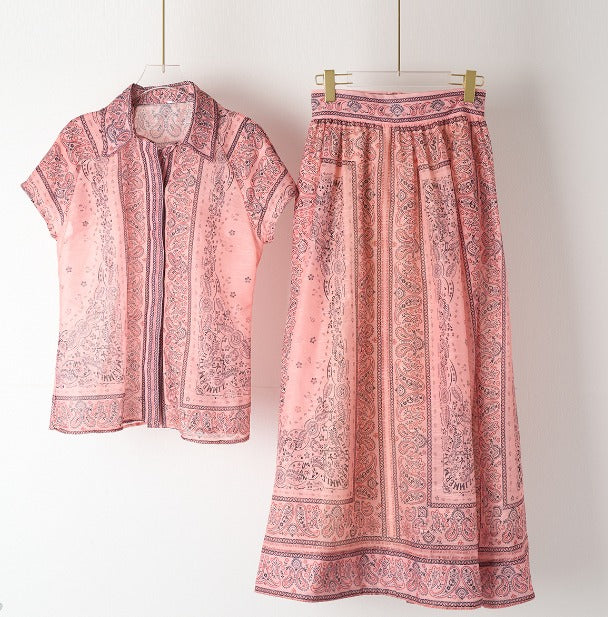 Magdalena | Printed two piece boho set
