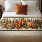 Whiskers in the Leaves Quilted Bed Runner - Model NCU0PT8482