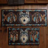 Wolf Dreamcatcher Kitchen Area Rug - Model NCU0NT10849