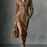 Alba - Midi Dress with Long Sleeves