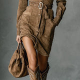 Alba - Midi Dress with Long Sleeves