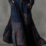 Elisa - Belted Maxi Suede Dress