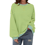 Zara | Relaxed Striped Lantern Sleeve Hoodie