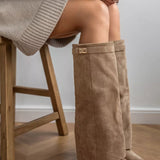 Hannah | Khaki Suede Boots
