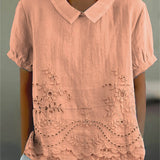 Tabea | Blouse with floral embroidery