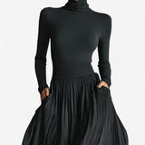 Raquel - Elegant High-Waisted Maxi Dress