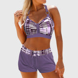 Emily | Striped high-waist bikini