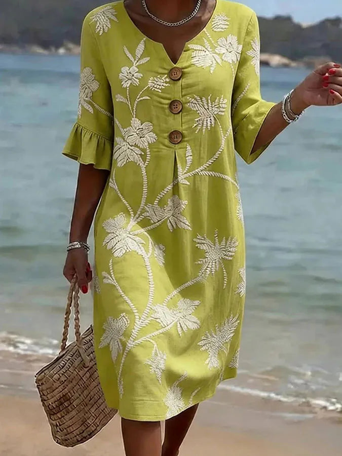 Elizabeth | Floral Print Casual Dress for Women