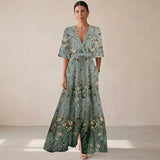 Irmgard | Elegant long dress with flowers