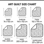 Art Quilt Size Chart in centimeters