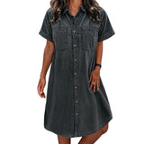 Alyssa - Soft Summer Denim Shirt Dress