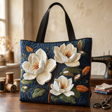 Elegant Magnolia Floral Quilted Bag – Available in Two Sizes