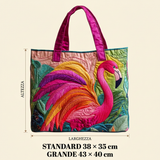 Quilted Rainbow Flamingo Bag – Perfect Gift Option