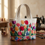 Spacious and Lightweight Women's Tulip Garden Tote