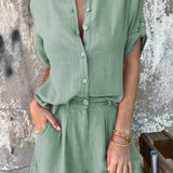 Magdalena | Airy buttoned set