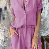 Magdalena | Airy buttoned set