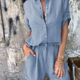 Magdalena | Airy buttoned set