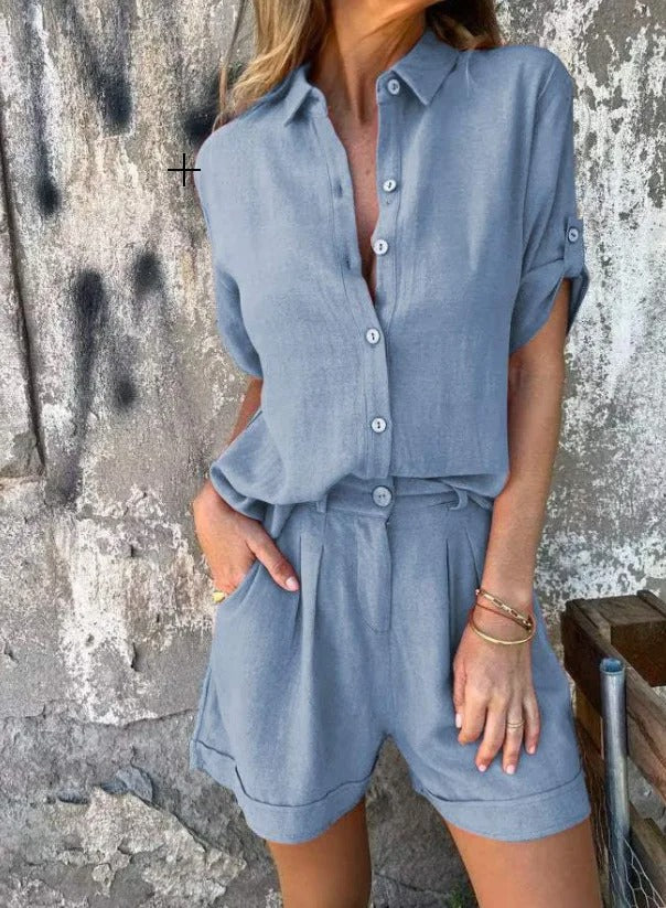 Magdalena | Airy buttoned set