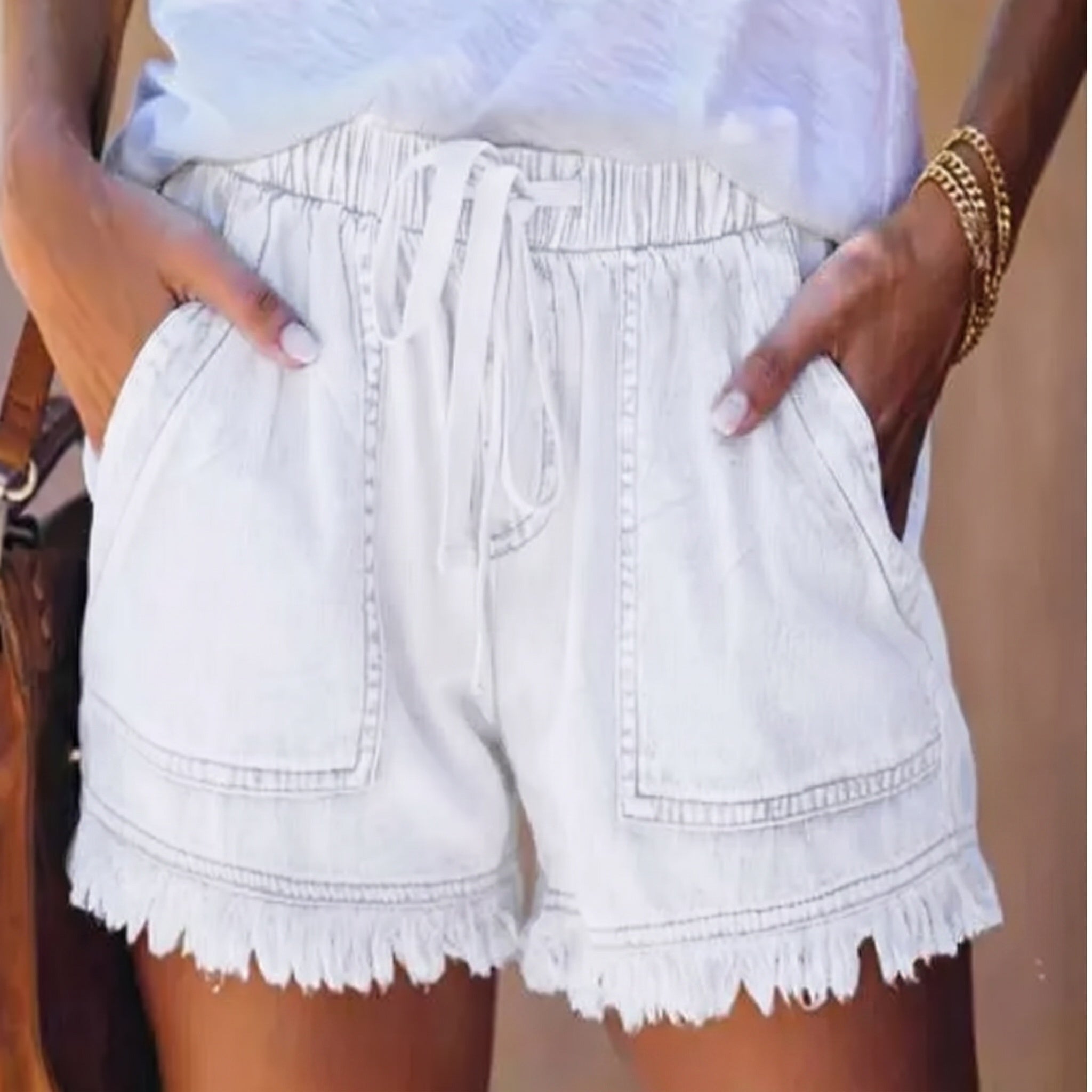 Gabrielle | Casual Soft Waist-Tie Loose Fit Shorts